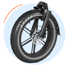 Populaire e-bike met dikke banden