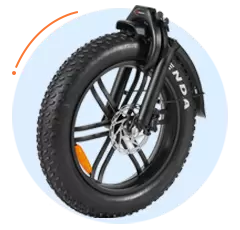 Populaire e-bike met dikke banden